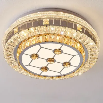 Đèn Mâm Pha Lê Ốp Trần Sang Trọng Hiện Đại Hiệu Ứng Hoa Sen 3 Chế Độ Màu Đẹp Mắt - Bảo Hành 2 Năm