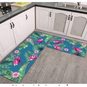 NO1 2PCS Kitchen Carpet Floor Mat Non-slip Thicken Doormat Rugs Kitchen Mats Bathroom Carpets size (2 PCS)40X60 40X120...#06