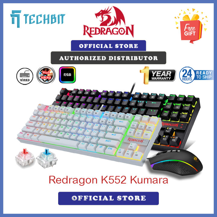 Redragon K552 Kumara Hot swappable RGB Mechanical Keyboard 87 Keys TKL