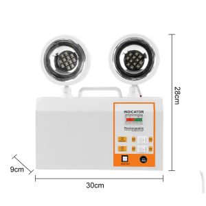 Emergency light twinhead rechargeable emergency lamp 1800mAh Twinhead emergency lamp Emergency Lamp Safety Exit Evacuation Instructions Work Lights Lighting for Shopping Malls Schools Dormitories Staircases Office Buildings Emergency light