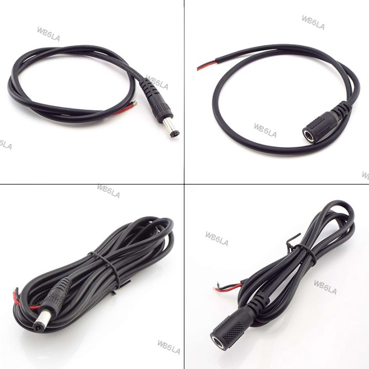 Lot De 10 Câbles D'alimentation DC 5.5x2.1mm - Queue De Cochon Mâle/femelle 20AWG - Pour Caméras CCTV, Appareils électroniques - 5A 30V