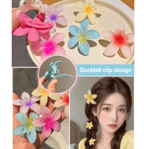 Side bangs flower hairpin Pink Hair Clips Purple Thorn Lace Clip Cute Flower Hair Clips Duckbill Egg Flower Side Bangs Clip