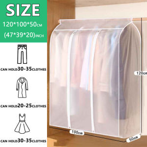 Dustproof Clothes Cover Large Capacity Wardrobe Clothes Storage Organizer Transparent Fully Enclosed Dust Cover