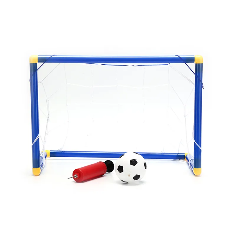Mimar] Folding Mini Football Soccer Goal Post Net Set with Pump