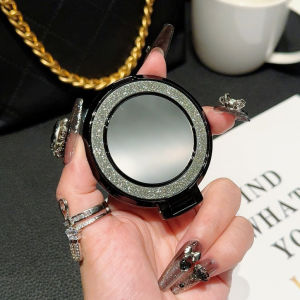 Magnetic Foldable Mirror Glitter Universal Phone Holder Stand Self-adhesive Portable Bracket Suitable For iPhone Samsung OPPO Vivo Xiaomi Redmi Infinix All Phone Models Phone Case Cover