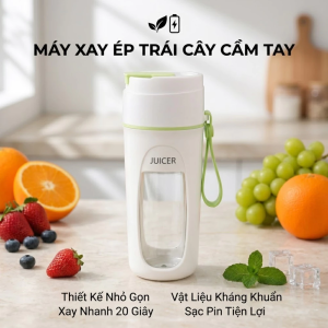 Máy Xay Sinh Tố Mini Sạc USB 340ml Portable Blender | Cốc Xay Detox Juice Cup Cầm Tay 8 Lưỡi