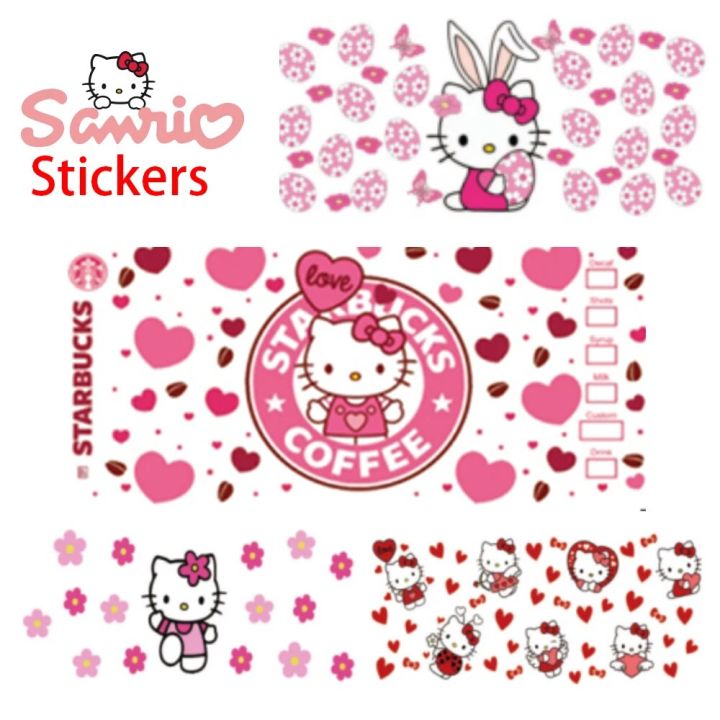 HBESTY】 Sanrio 3D UV DTF Cup Wrap Hello Kitty Melody Kuromi