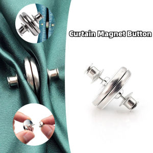 1 Pairs Curtain Magnetic Button Nail Free Detachable Window Curtain Close Magnet Buckle