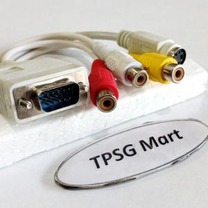 Cáp VGA ra 3 AV Cái (3RAV) S Video 4 Pin dài 15Cm (Cáp Analog Vga ra 3 AV S Video)