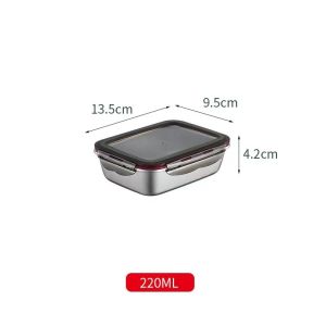 Lunch Box Food Grade Stainless Steel Anti-leak Bento Box Strong Tightness Microwave Heating Lunc