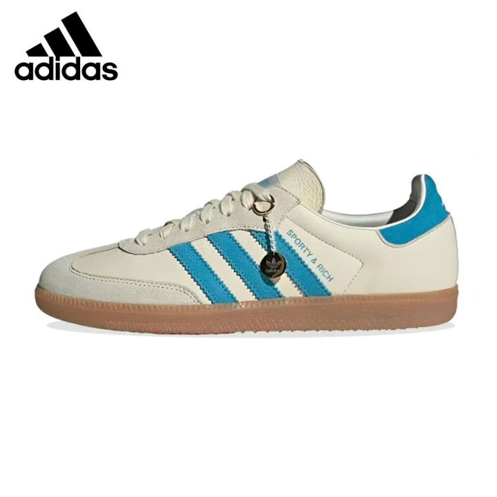 Adidas blue hot sale sports shoes