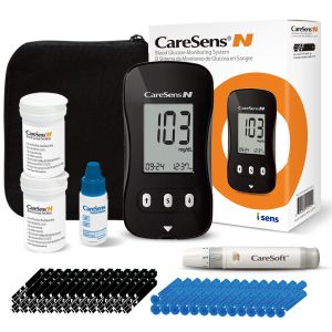 Máy đo đường huyết CareSens N Premier Blood Glucose Monitoring System cho kết quả nhanh chóng kích thước mẫu máu nhỏ của Mỹ