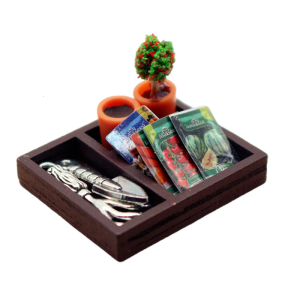 1/12 Scale Miniature Garden Accessories Set With Realistic Wooden Planters And Vibrant Mini For Dollhouses Landscaping