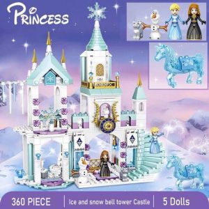 YUNLEO 360pc Compatible Friends Series House Frozen Ice Castle Building Blocks Set Puzzle