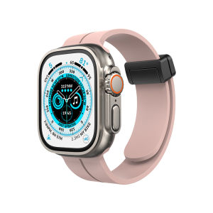MAFAM【🚀Ready Indonesia】✨Tali Magnetic Silicone Watchband For SmartWatch Ultra Band 44mm 45mm 49mm 40mm 41mm 42mm 38mm 45 Bracelet i Watch Series 7 8 se 6 5 3