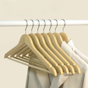 Dita_shop（12 ชิ้น/ 6 ชิ้น）45cm 🚚พร้อมส่ง  ไม้แขวนเสื้อไม้ Y-04