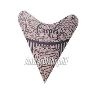 Wadah Crepes Ukuran 15x18 cm motif coklat isi 100 pcs terlaris
