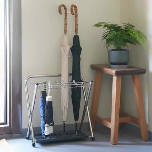 Sacesr Stainless Steel Foldable Umbrella Stands Small-sized Non-slip Grid Umbrella Stands Modern Simple High-quality Home Merchandises 8K3Q7