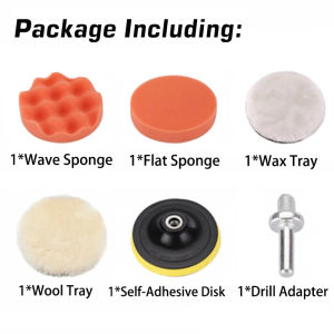 11Pcs Car Polishing Pad Car Waxing Polishing Pad  Car Beauty Buffing Pad Sponge Pads Polishing Dis 4/5 inch Polish Bersihkan Kereta Pengilat Kereta 抛光垫