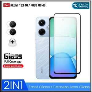 Paket 2IN 1 Full Tempered Glass Poco M6 4G C75 NFC F6 5G M6 Pro 4G M3 Gores Kaca Xiaomi Pocophone M3 Pengiriman Cepat