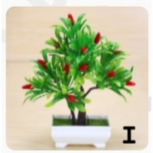 EFPT25 Pot Tanaman Hias Bunga Hias Plastik Ornamen Pot Bonsai Artificial Flower Decoration