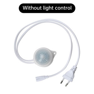 Diymore เซนเซอร์พัดลมพัดลมไฟฟ้าไอเสีย AC 220V พร้อมปลั๊กไฟ LED สวิตช์เหนี่ยวนำร่างกายมนุษย์อินฟราเรดอัจฉริยะ