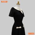 [DUY NHẤT 25-29.05 - VOUCHER 40K]Đầm thiết kế BEMINE cổ tròn nơ phối viền dáng chữ A phù hợp đi chơi-MT10402. 
