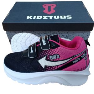 Sepatu Sekolah Anak Anak Laki Laki Perempuan Cewek Cowok Warna Hitam Tali Perekat Rekat Velcro Kecil Tanggung Umur Usia PAUD TK SD SMP SMA Kelas 1 2 3 4 5 6 7 8 9 0 Tahun-KIDZTUBS1031211920