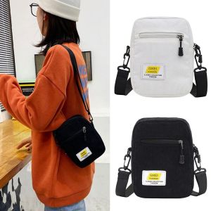 ZYJC Women All-match Zipper Shoulder Bag Handbags Corduroy Messenger Bag