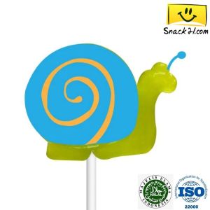 (HALAL) Snack21 Cute Animal Lollypop Candy - No Artificial Sweeteners - R027-Snail (W:4.5cm x H:3.5cm)