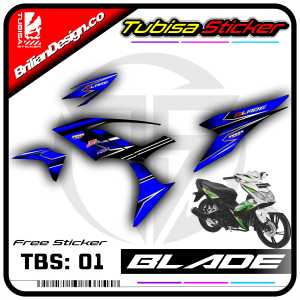 Sticker Striping Variasi Blade 110 - Stiker Striping Motor Blade 110 Desain Racing. TBS.01