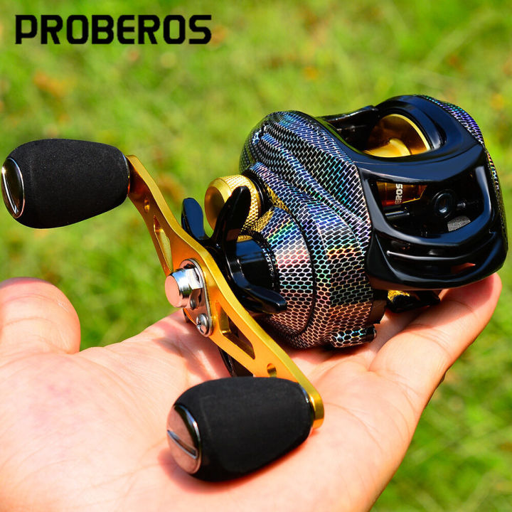 PROBEROS Colorful Fishing Reel & Spool Kit 7.2:1 Carbon Shell