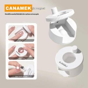 【CANAMEK】 Rotating Cat Eye Nail Magnet Wide Light Glass Bead Effect Multifunctional Strong Automatic Nail Art Magnetic For Gel Nail Polish