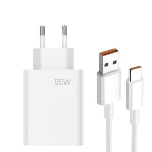 Suitable for Xiaomi 55W Charger Mobile Phone Fast Charging Head EU Standard / US Standard Charger Super Fast Charging Original Factory Wholesale