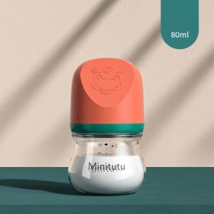 Bình sữa Minitutu thuỷ tinh cổ rộng chống đầy hơi 80ml 160ml DD340