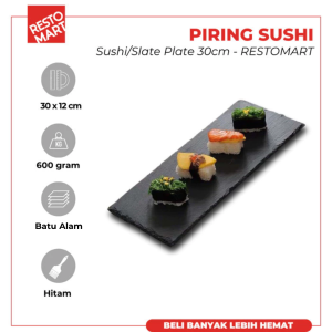 Japanese Sushi Plate / Piring Saji Sushi 30 x 12 cm RESTOMART Natural Stone (0899004)(F0)
