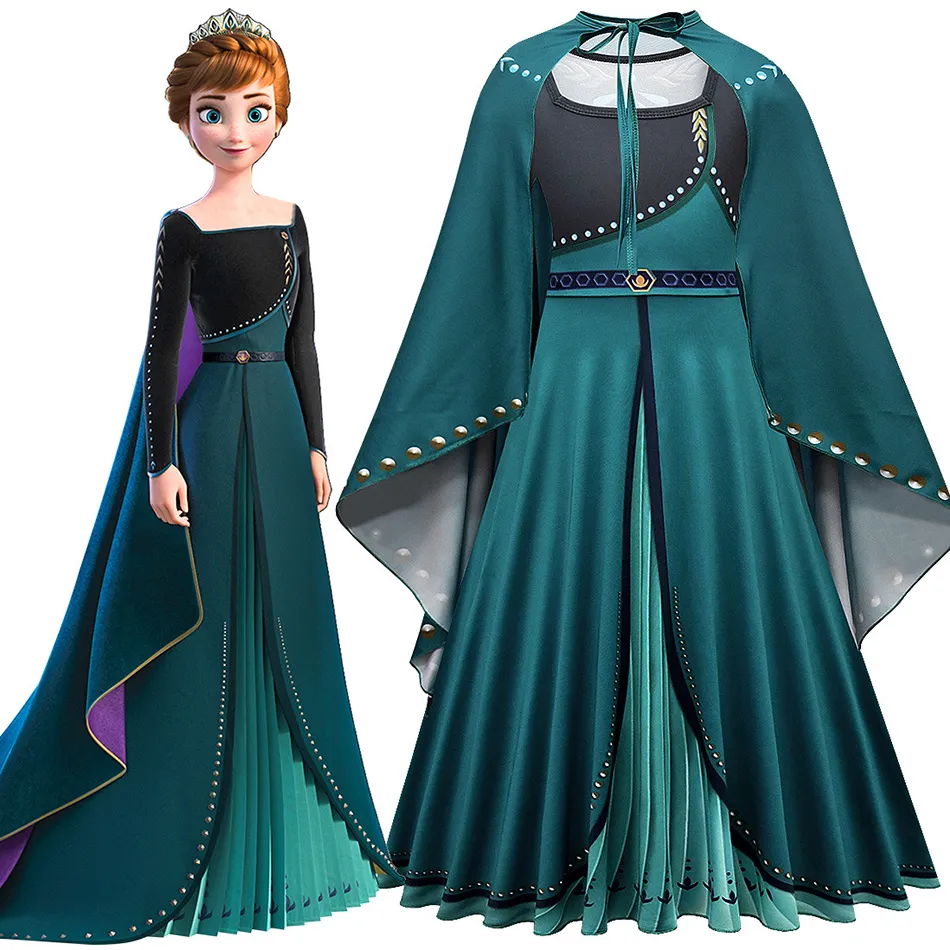 MML 1PCS Disney Frozen 2 Elsa Dresses for Girls Anna Elsa Costumes Princess Dress Girls Snow Queen Children Gowns Kid Cosplay Party Dress Lazada