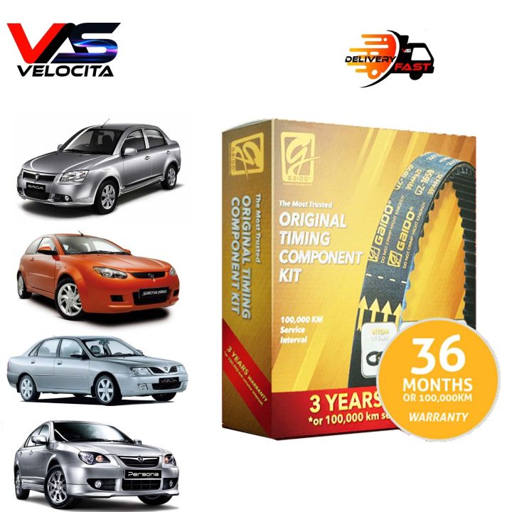 GAIDO TIMING BELT KIT PROTON SAGA BLM FL EXORA SATRIA NEO GEN2