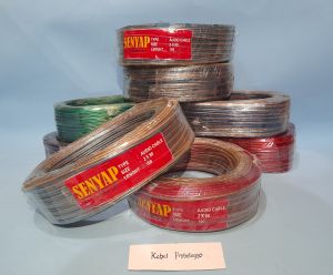 KABEL LISTRIK TRANSPARAN KABEL SERABUT PER ROL 2X80 100M MERK SENYAP