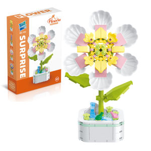 Mainan Buket Bunga Immortal Mainan Brick Balok DIY Buket Block Flower Immortal Tampilan Untuk Dekorasi Block Susun Bunga Buket Mainan Hadia