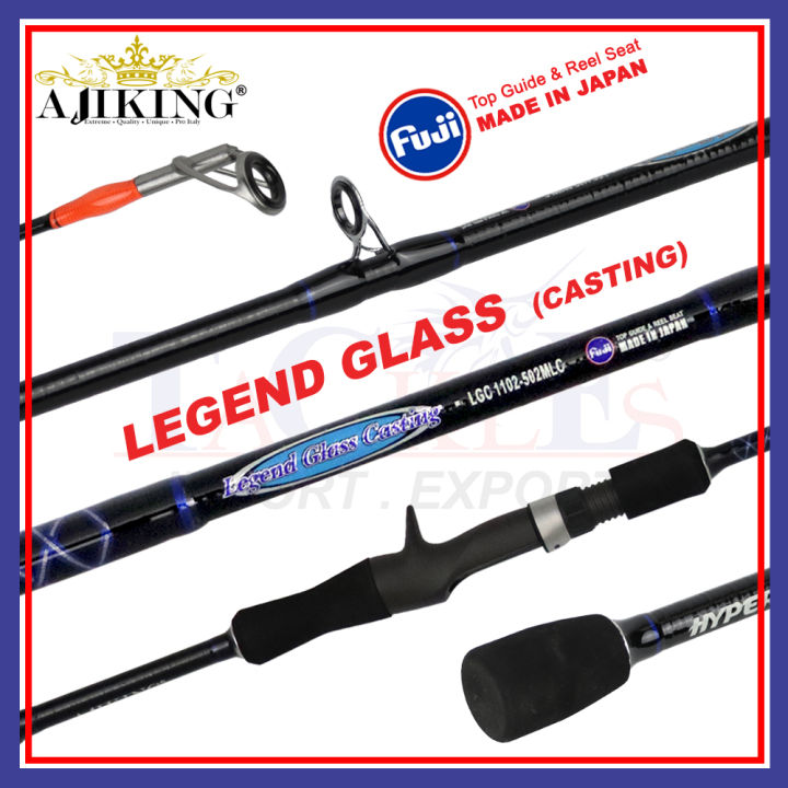 Ajiking Legend Glass Casting Fishing Rod MaxLoad Joran