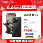 TECNO SPARK 30 5G 16GB (8+8) + 256GB | MediaTek Dimensity 6300 5G Processor | 108P Ultra-sensing Main Camera |5 Years+ Lasting Fluency | 6.67" 120Hz Adaptive Refresh Rate ( 12 + 1 Local Warranty ) - LazPay Later