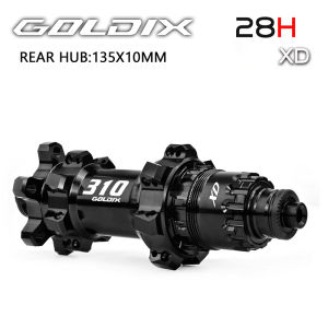 Bộ Hub Goldix M310 Ratchet 60T Hình Nón 28H - Phanh Đĩa 6 Ốc Moay Ơ Xe Đạp