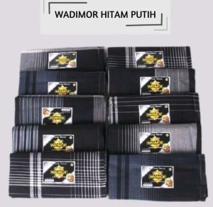SARUNG WADIMOR PRIA DEWASA HITAM PUTIH/SARUNG WADIMOR TENUN/SARUNG SANTRI MURAH