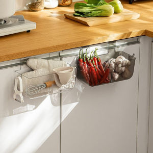 Hanging Cabinet Door Storage Box Wall Mounted Kitchen Tool Basket Organizer