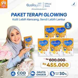 Etallagen 5 Box | Susu Kambing Etawa Plus Kolagen Rasa Vanilla | Susu Kesehatan Kulit Anti-aging Bantu mengatasi nyeri tulang & sendi 100% Original rendah gula dan termurah | 150gr Halal dan BPOM