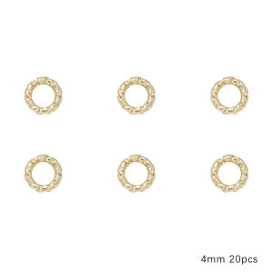 20Pcs 4/6/8/10mm Silver/14K Gold Plated Brass Jump Rings Open Loops for Earring Bracelet Necklace DIY Jewelry Making Findings