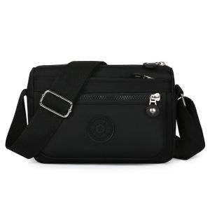 XINSU38 การพิมพ์ลาย กระเป๋าสะพายไนลอนหลายกระเป๋า หลายชั้น น้ำหนักเบามาก กระเป๋าสะพายข้างลำลอง แฟชั่นที่ทันสมัย พักผ่อนยามว่าง กระเป๋าใส่โทรศัพท์มือถือ สำหรับผู้หญิง