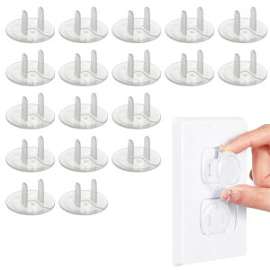 20Pcs Outlet Covers Childproof Design Heat Resistant Home Office Safety Protection
