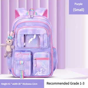 Fashion multi-compartment Refrigerator Door girl Kids School Bag(6-15Y) Large Capacity Waterproof Children’s School Backpacks Spine Protection ergonomic Primary School Students Bag